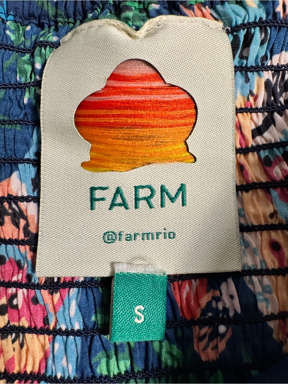 FARM Rio Navy Off-Shoulder Parrot & Floral Blouse - Picture 8 of 8